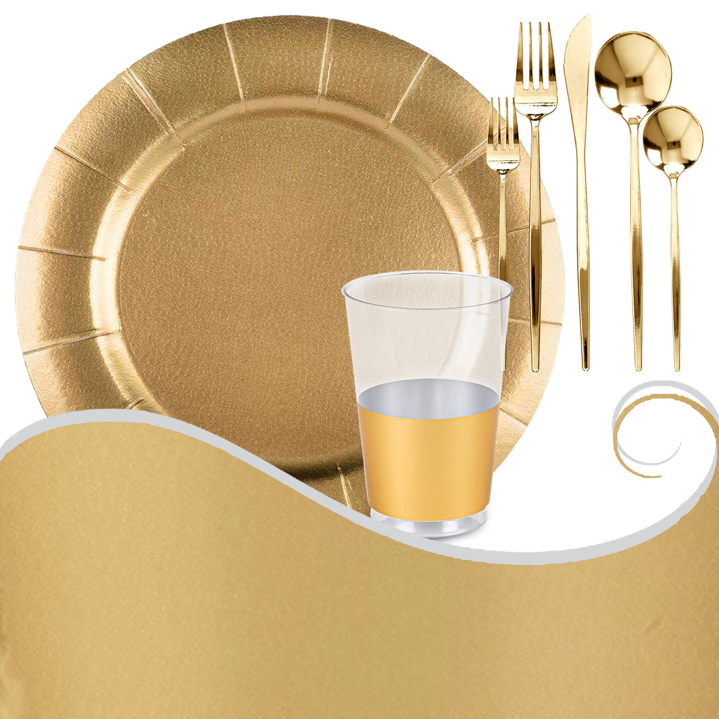 Gold Party Dinnerware