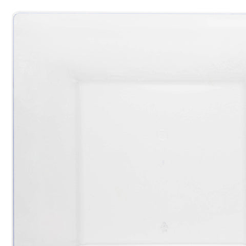 Clear Square Disposable Plastic Cake Plates (6.5