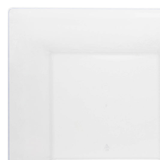 Clear Square Disposable Plastic Dinner Plates (10.75")