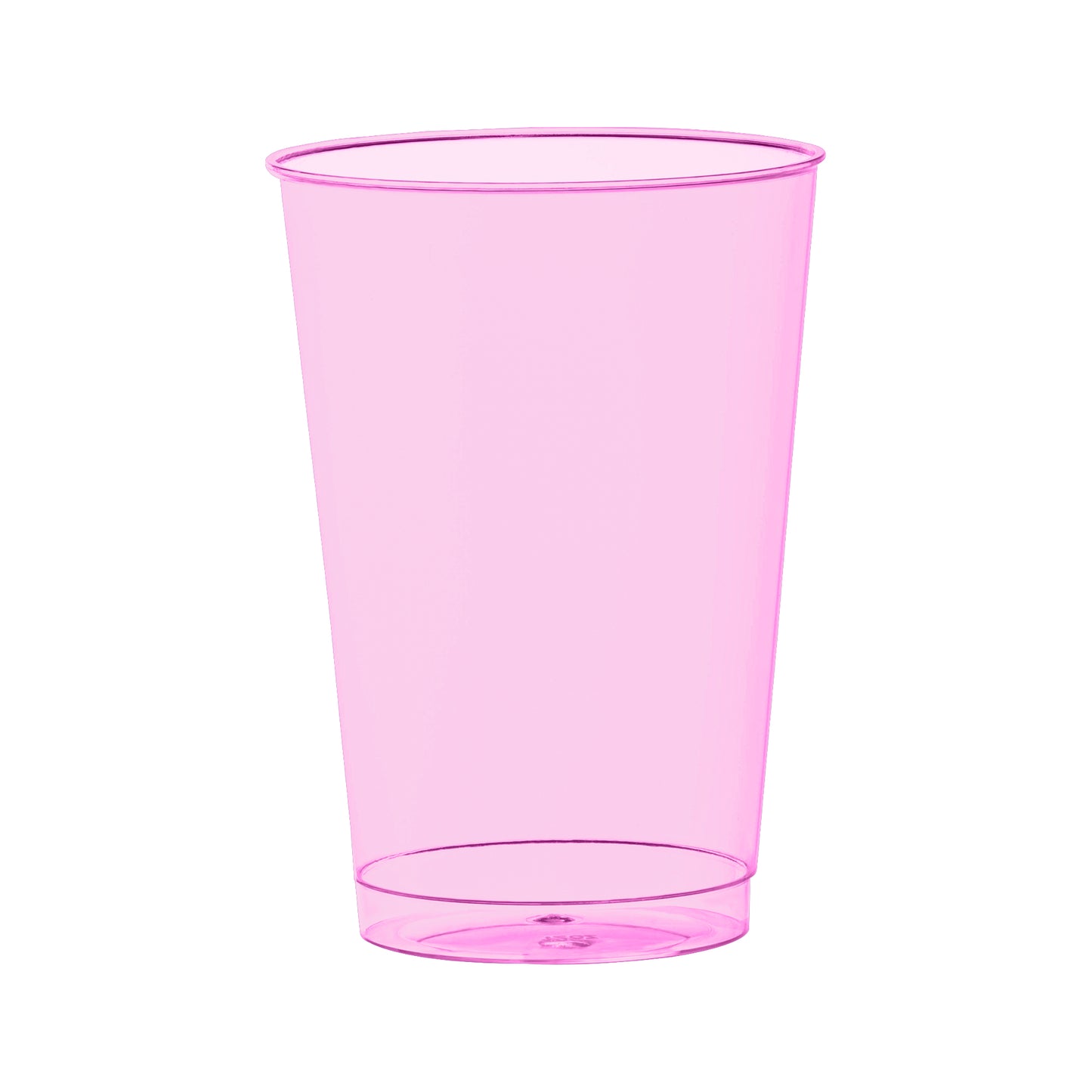 12 oz. Clear Pink Disposable Plastic Party Cups