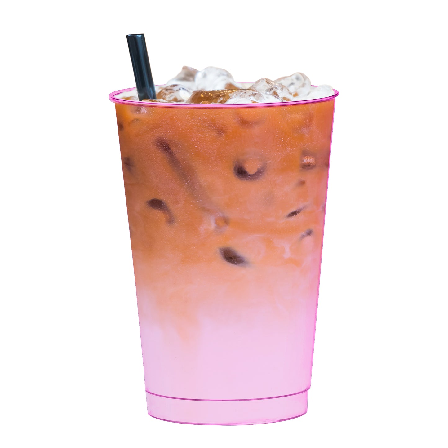 12 oz. Clear Pink Disposable Plastic Party Cups