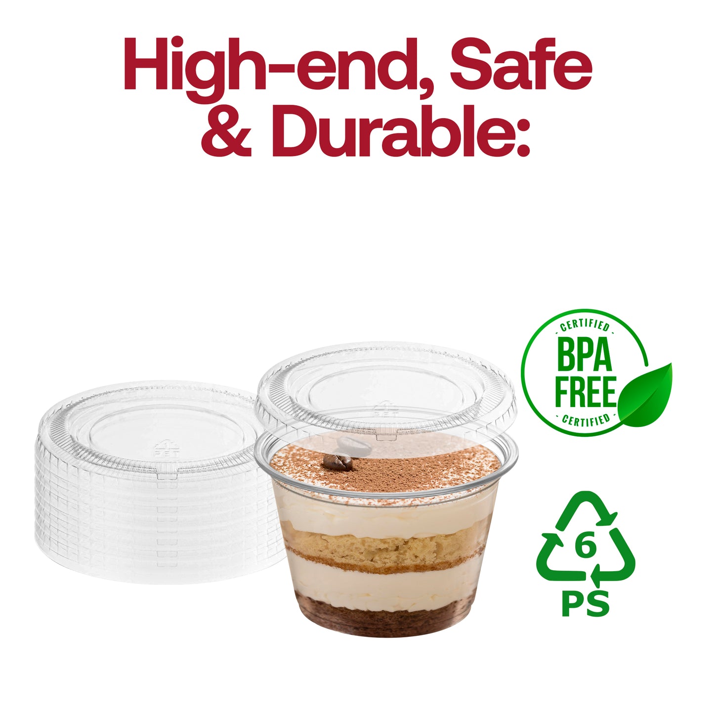 1oz Clear Plastic Disposable Portion/Souffle Cups with Lids