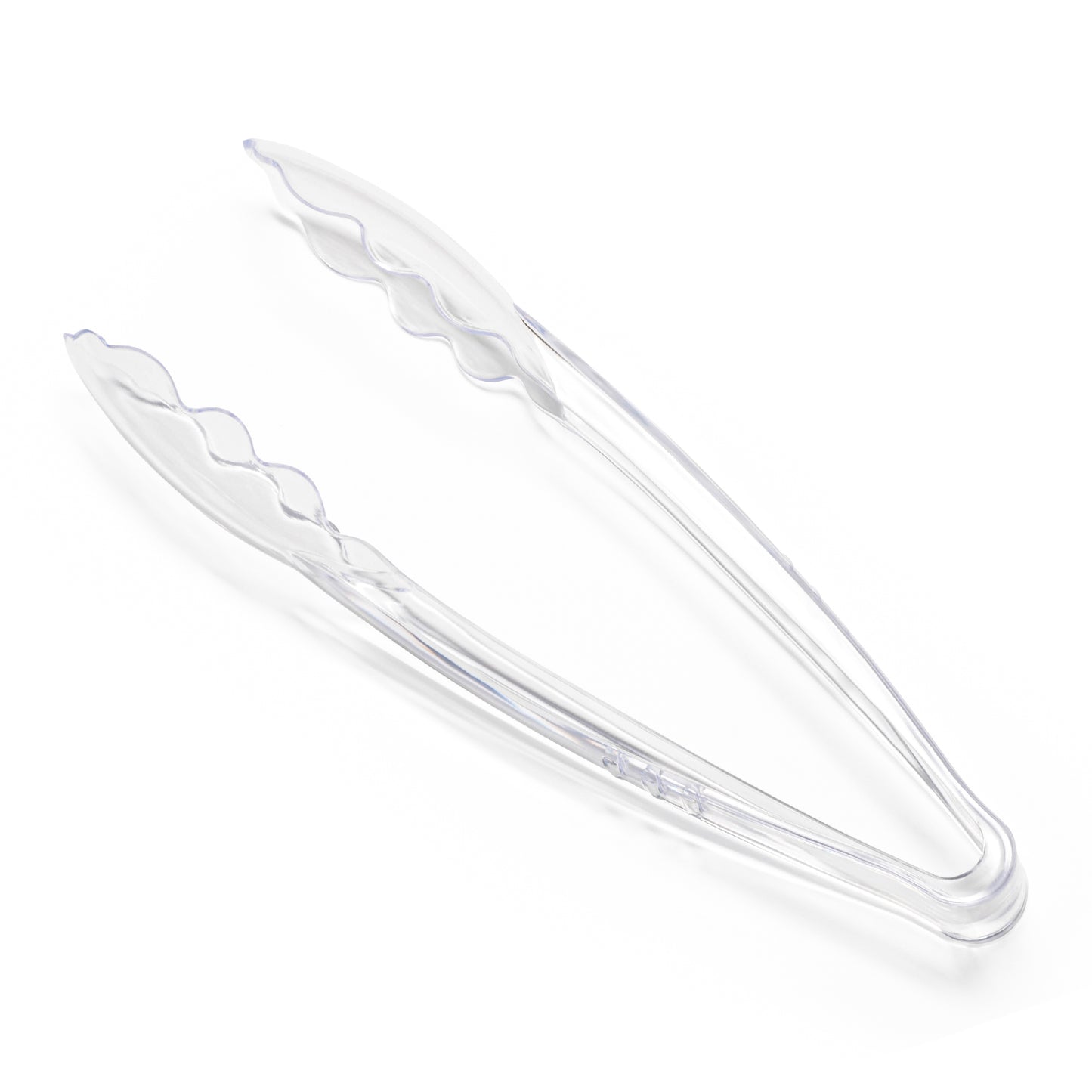 9" Clear Plastic Serving Tongs