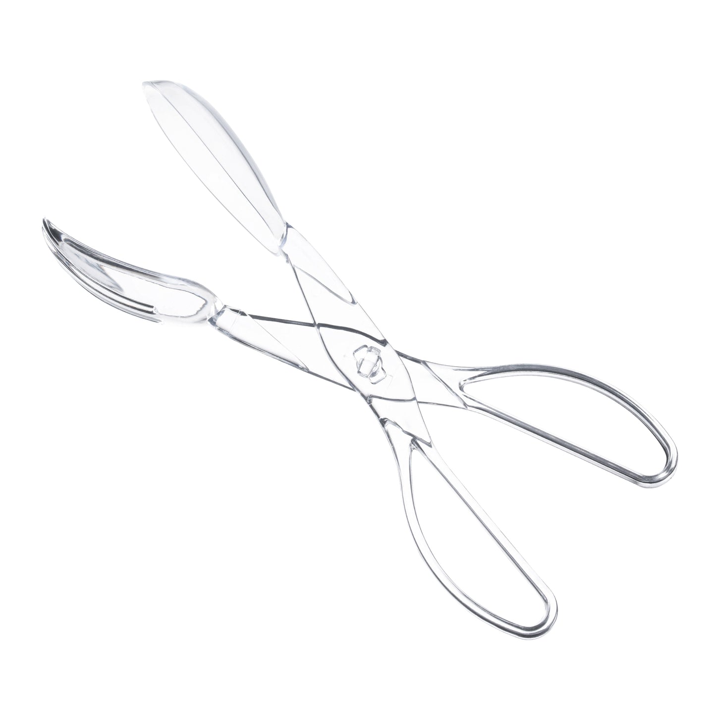 Clear Plastic Disposable Serving Salad Scissor Tongs