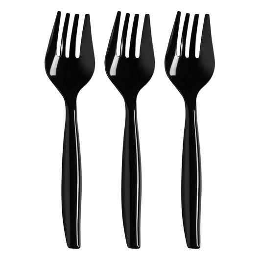 Black Plastic Serving Forks