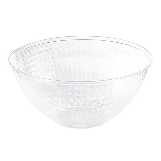 Clear Diamond Design Round Plastic Disposable Bowls (96 oz.)