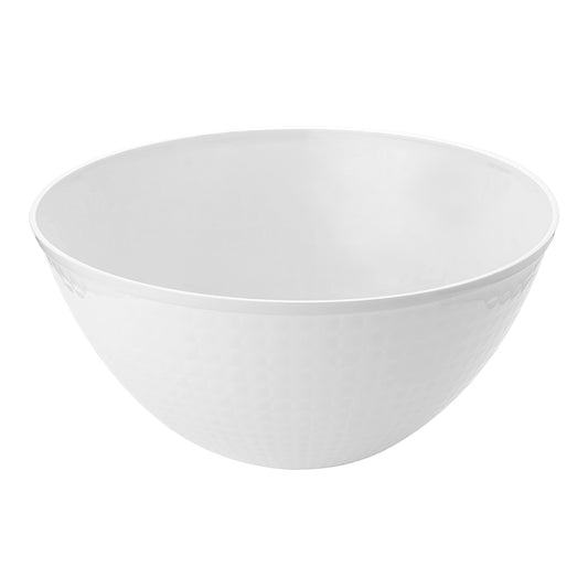 White Diamond Design Round Plastic Disposable Bowls (96 oz.)