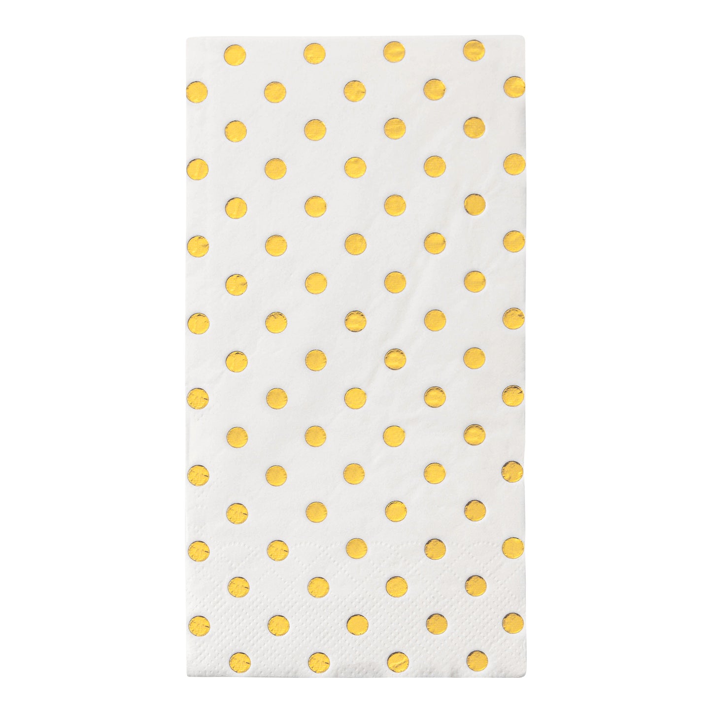 White with Gold Dots Disposable Paper Dinner Napkins