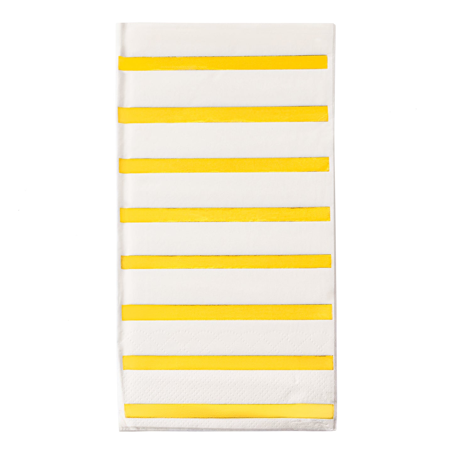 White with Gold Stripes Disposable Paper Dinner Napkins