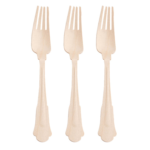 Silhouette Palm Leaf Disposable Eco-Friendly Dinner Forks