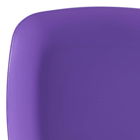Purple Flat Rounded Square Plastic Buffet Plates (8.5