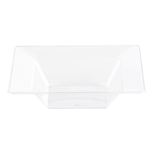 Clear Square Disposable Plastic Soup Bowls (12 oz.)