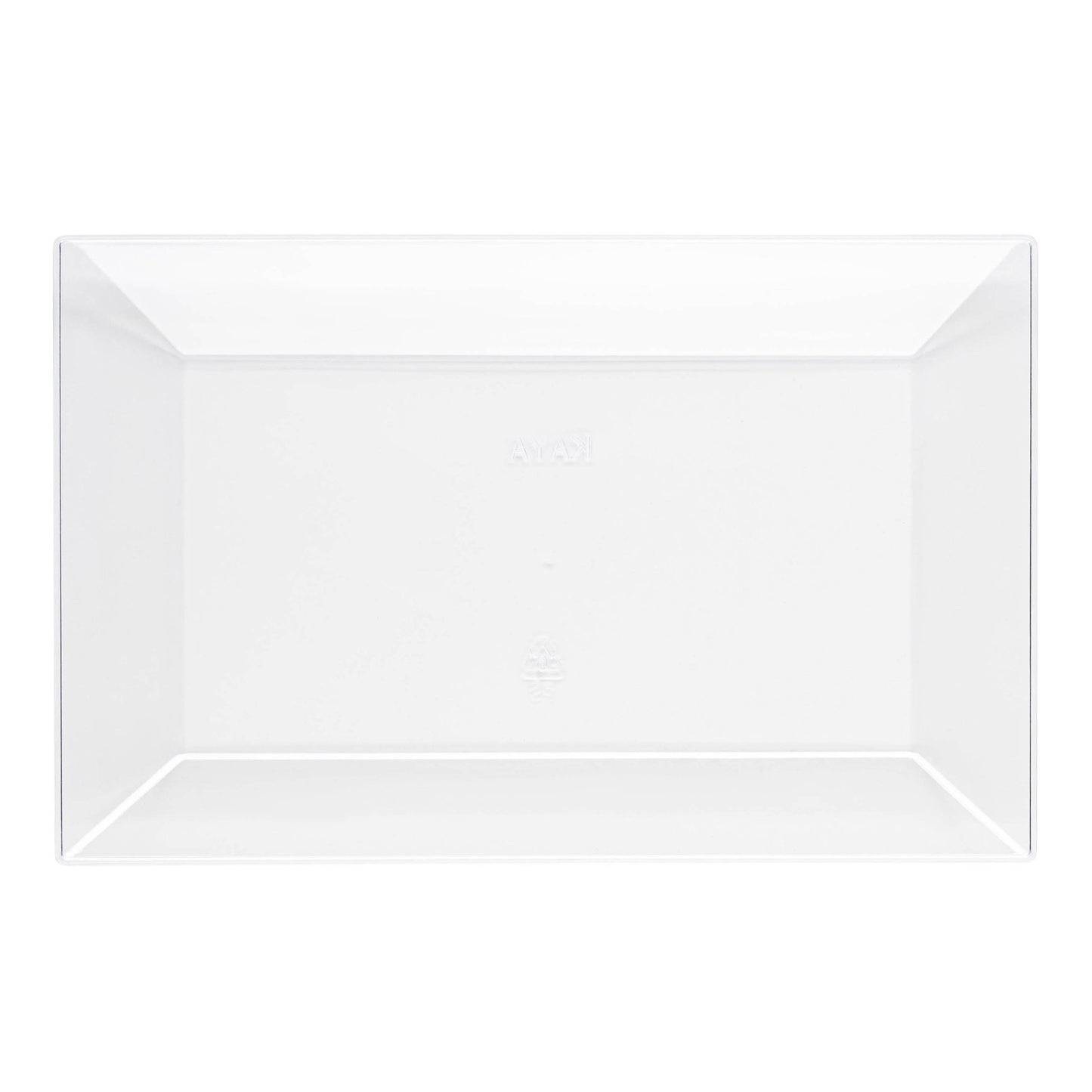 Clear Rectangular Disposable Plastic Dessert Plates (5.5" x 8.5")