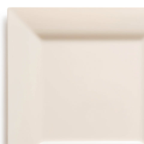 Ivory Square Disposable Plastic Dinner Plates (9.5