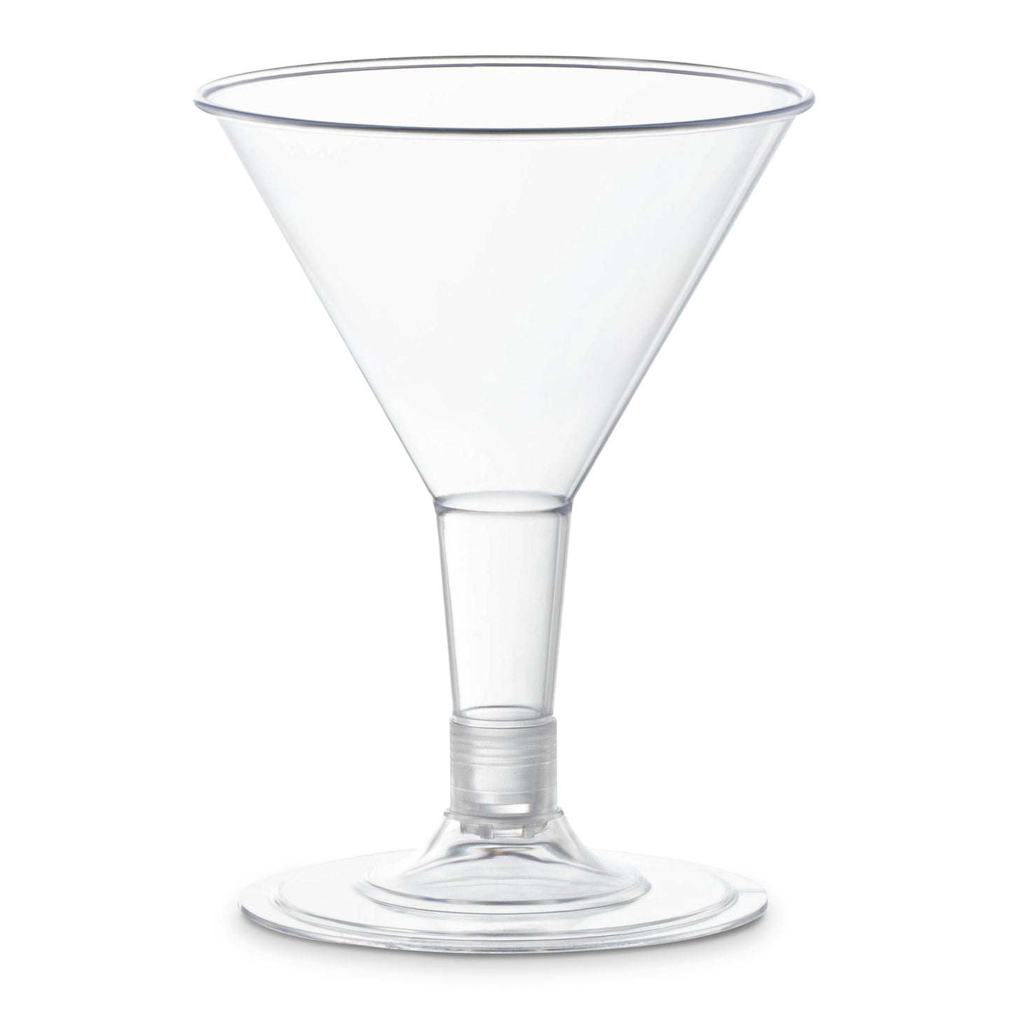 2 oz. Clear Disposable Plastic Mini Martini Shot Glasses