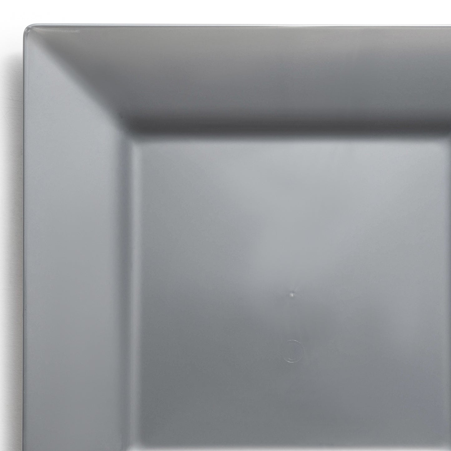 Silver Square Disposable Plastic Dinner Plates (10.75")