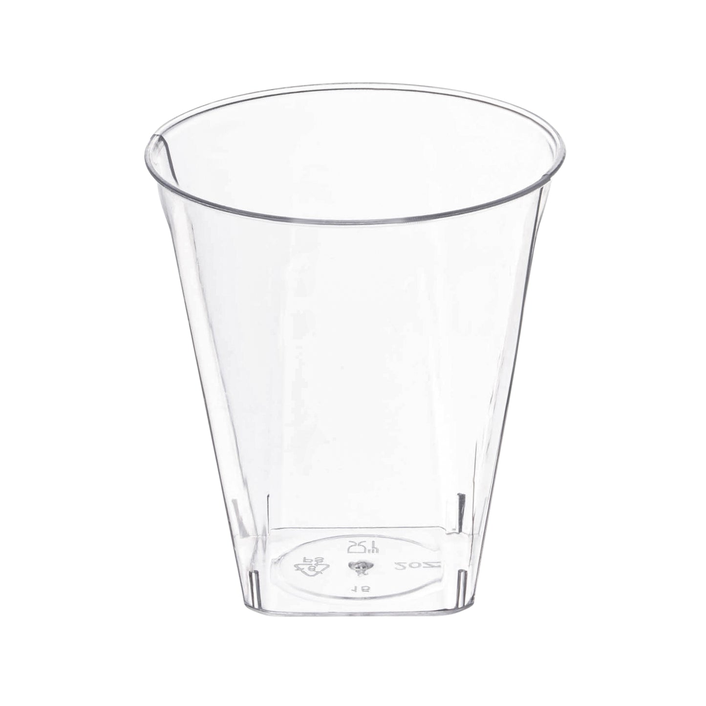 2 oz. Clear Square Bottom Plastic Disposable Shot Cups