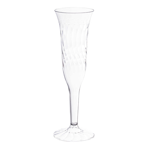 5 oz. Clear Disposable Plastic Champagne Flutes