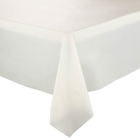 Ivory Rectangular Plastic Tablecloths (54" x 108")