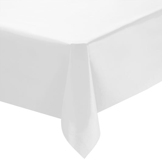 White Linen-Like Rectangular Tablecloths (50" x 108")