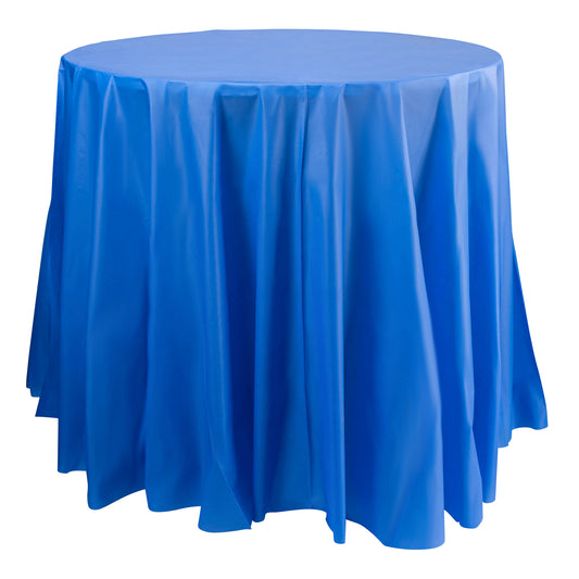 Navy Round Plastic Tablecloths (84")