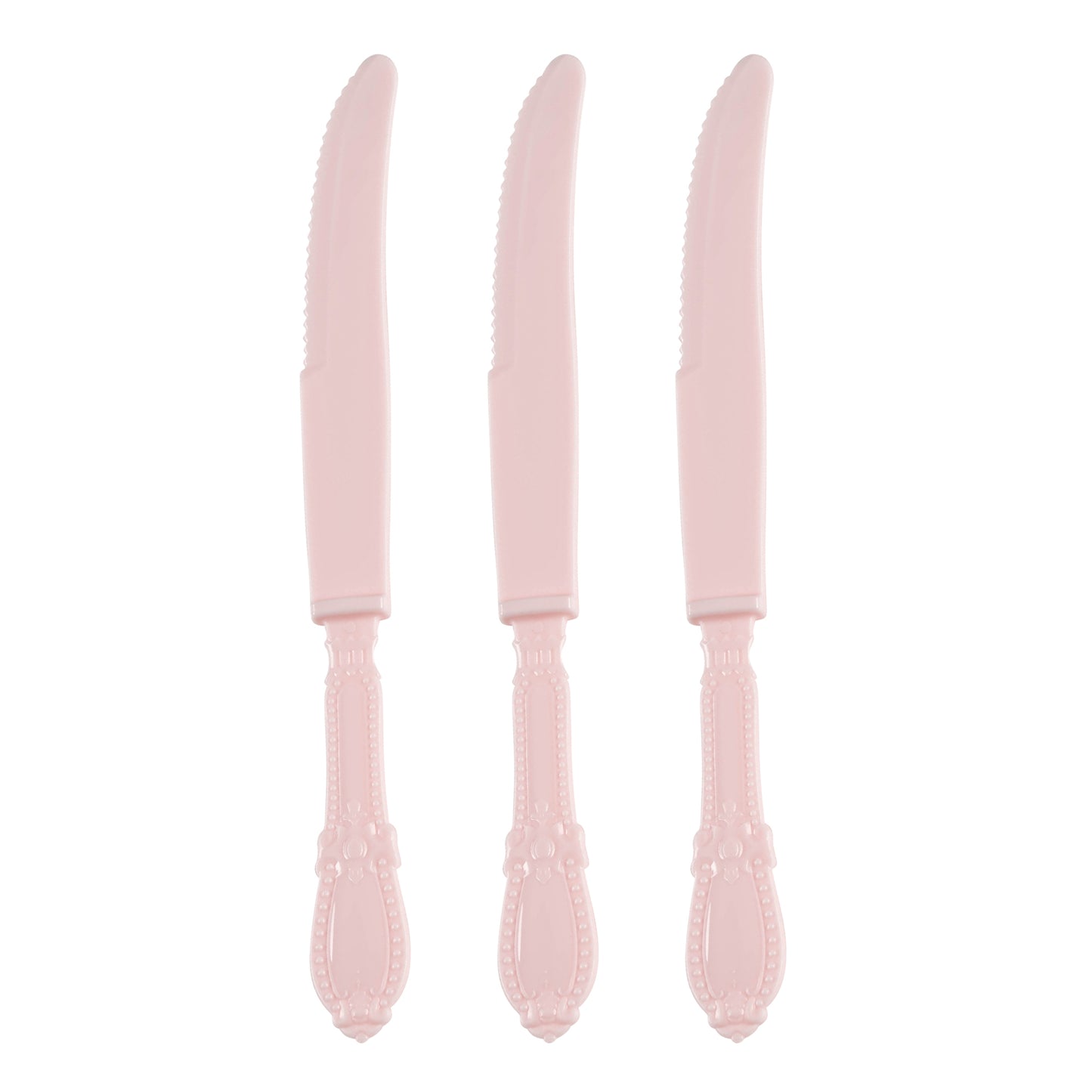 Pink Baroque Plastic Dinner Knives