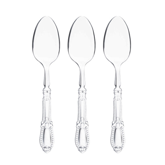 Clear Baroque Plastic Dinner Spoons