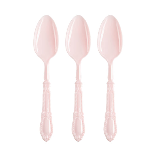 Pink Baroque Plastic Dinner Spoons