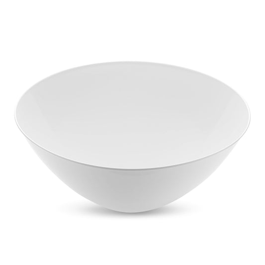 Solid White Organic Round Plastic Bowls (100 oz.)