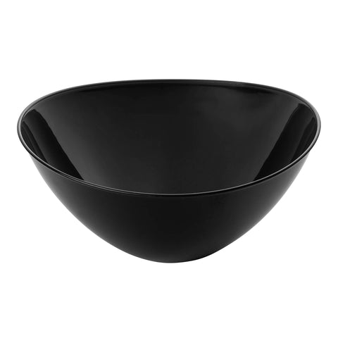 Solid Black Organic Round Plastic Bowls (32 oz.)