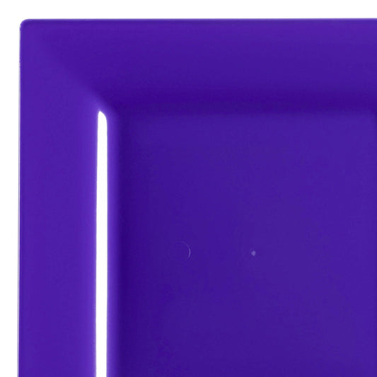 Grape Purple Square Disposable Plastic Cake Plates (6.5")