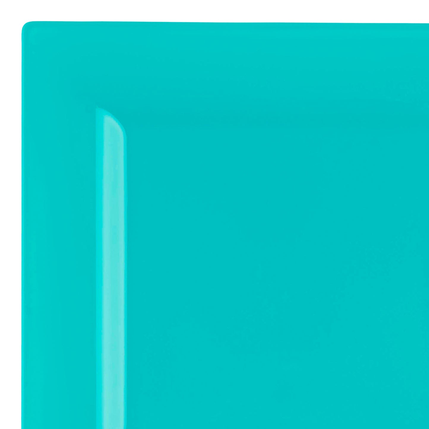 Sea Aqua Square Disposable Plastic Dinner Plates (9.5")