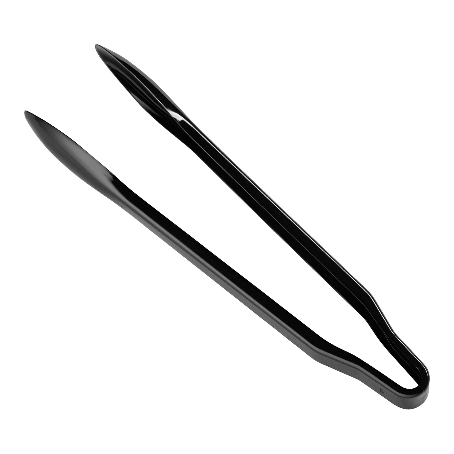 12" Black Plastic Serving Tongs
