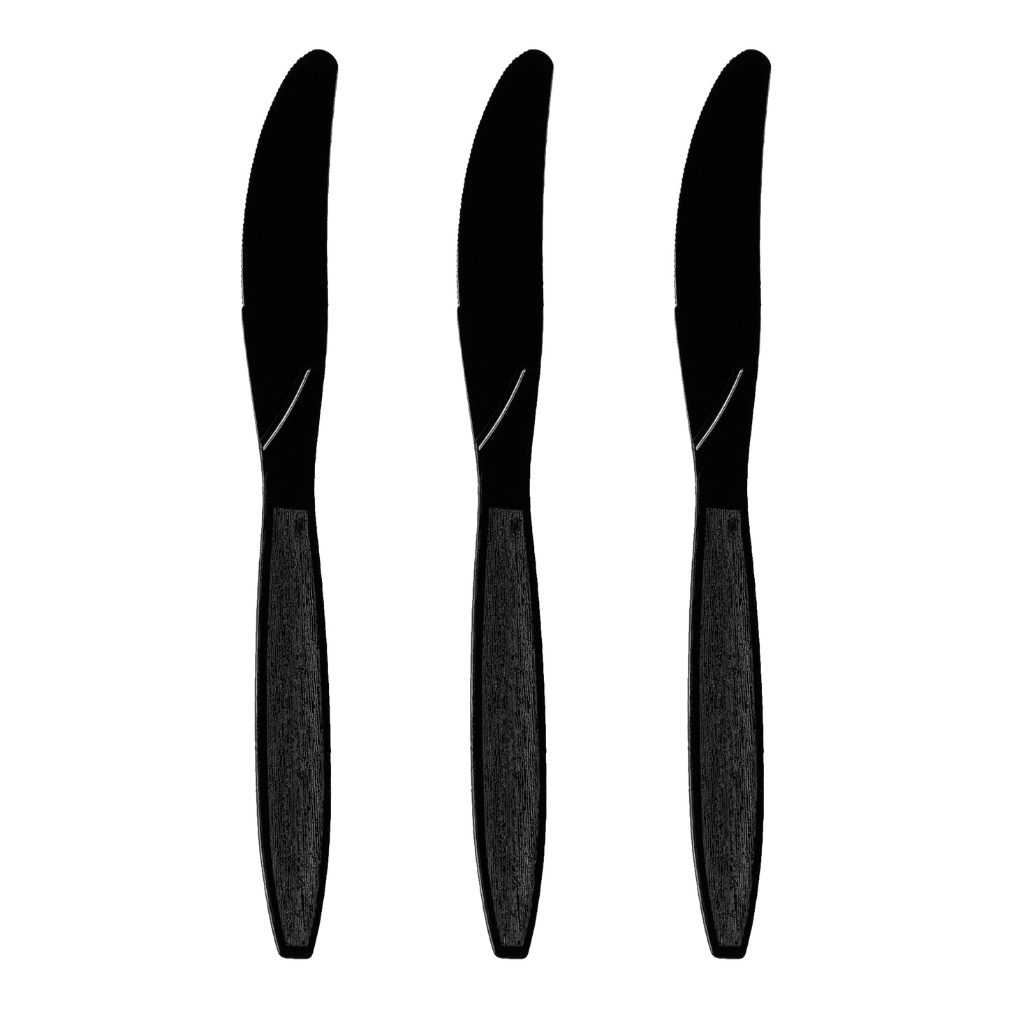 Black Plastic Disposable Knives Secondary | The Kaya Collection