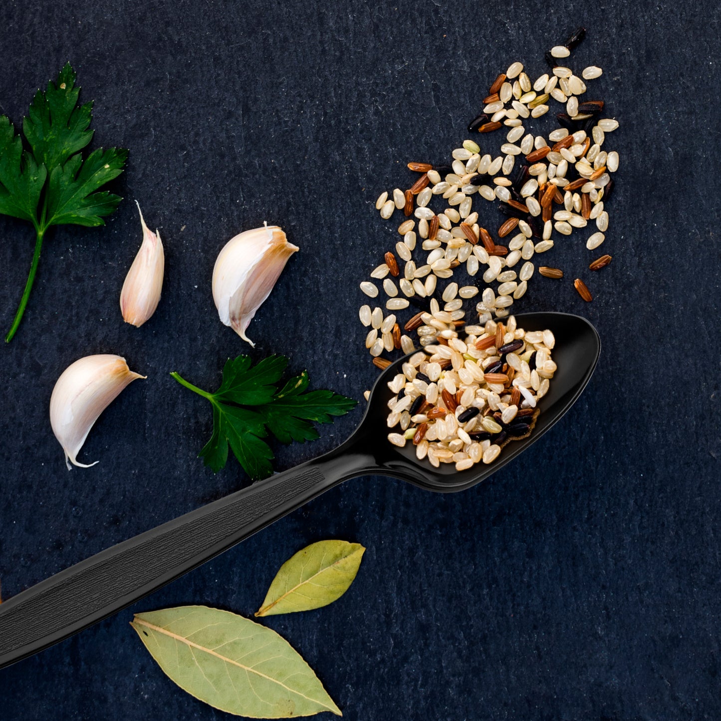 Black Disposable Plastic Spoons