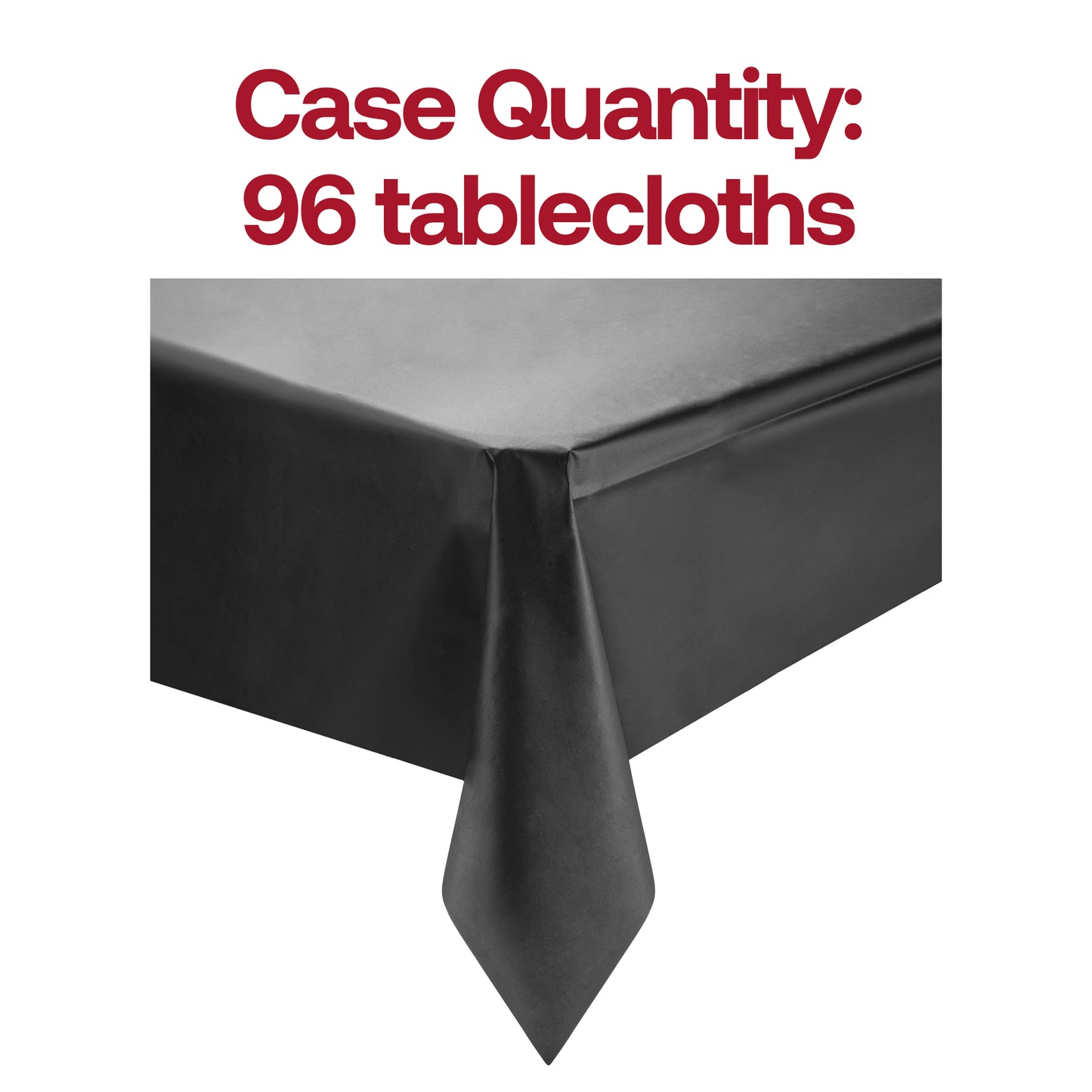 Black Rectangular Plastic Tablecloths (54" x 108")