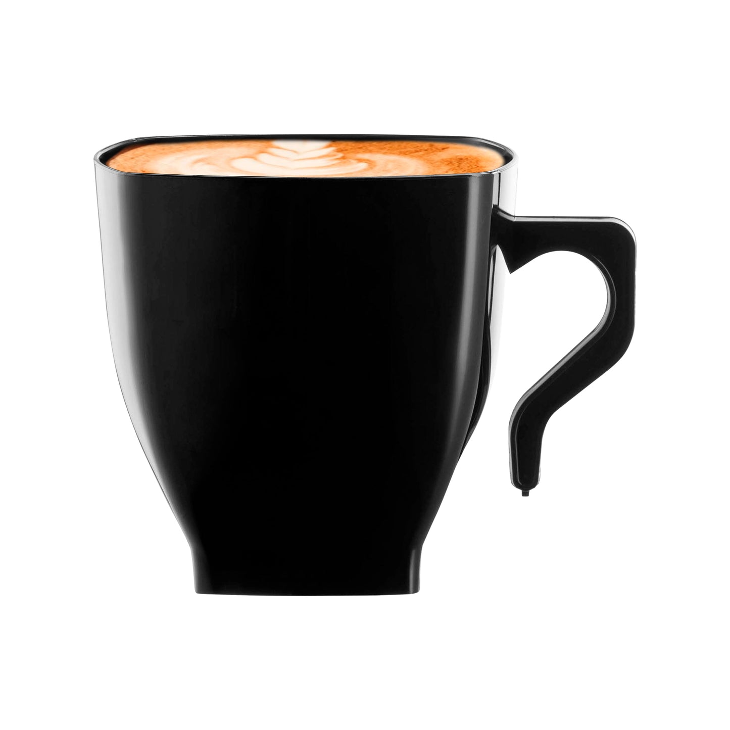 8 oz. Black Square Disposable Plastic Coffee Mugs | Kaya Collection