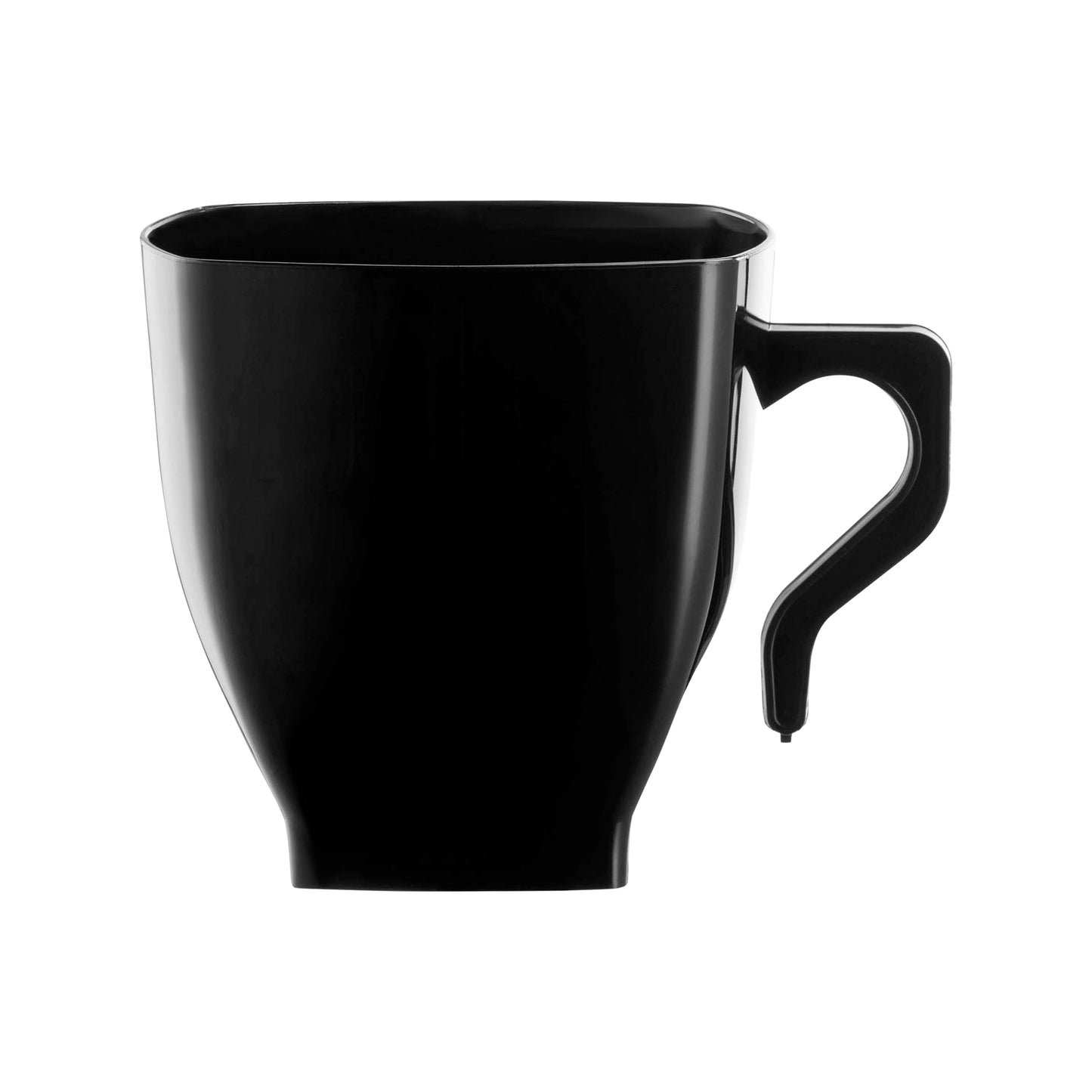2 oz. Black Square Disposable Plastic Mini Coffee Tea Cups
