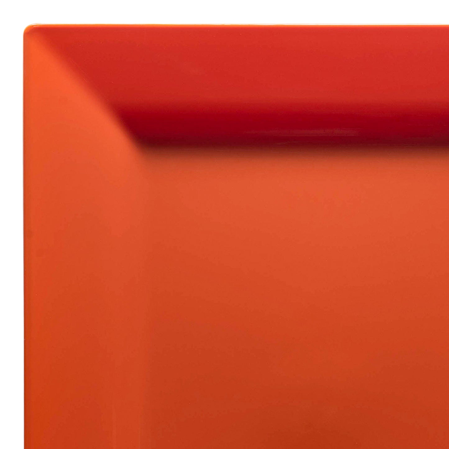 Burnt Orange Square Disposable Plastic Cake Plates (6.5")