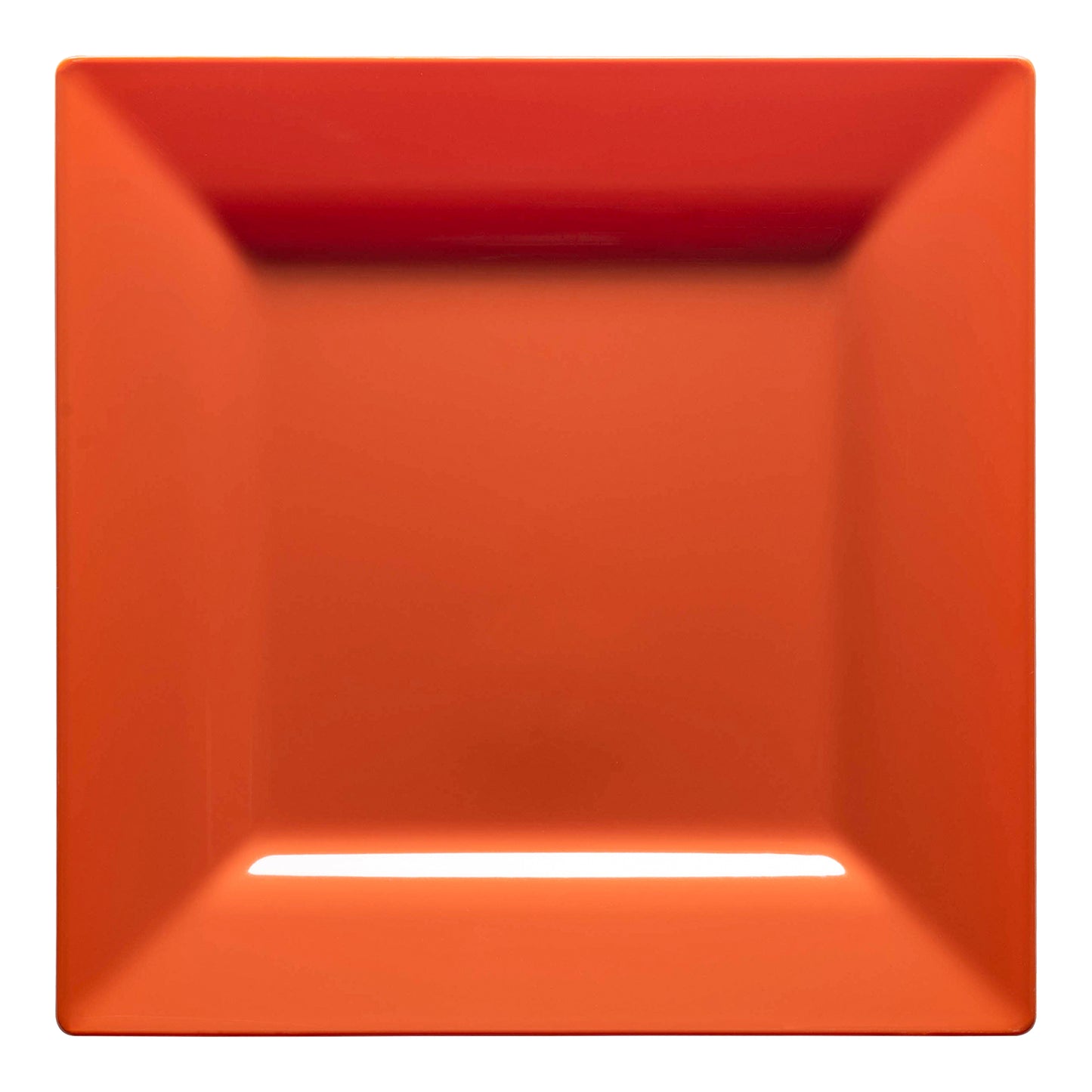 Burnt Orange Square Disposable Plastic Cake Plates (6.5")