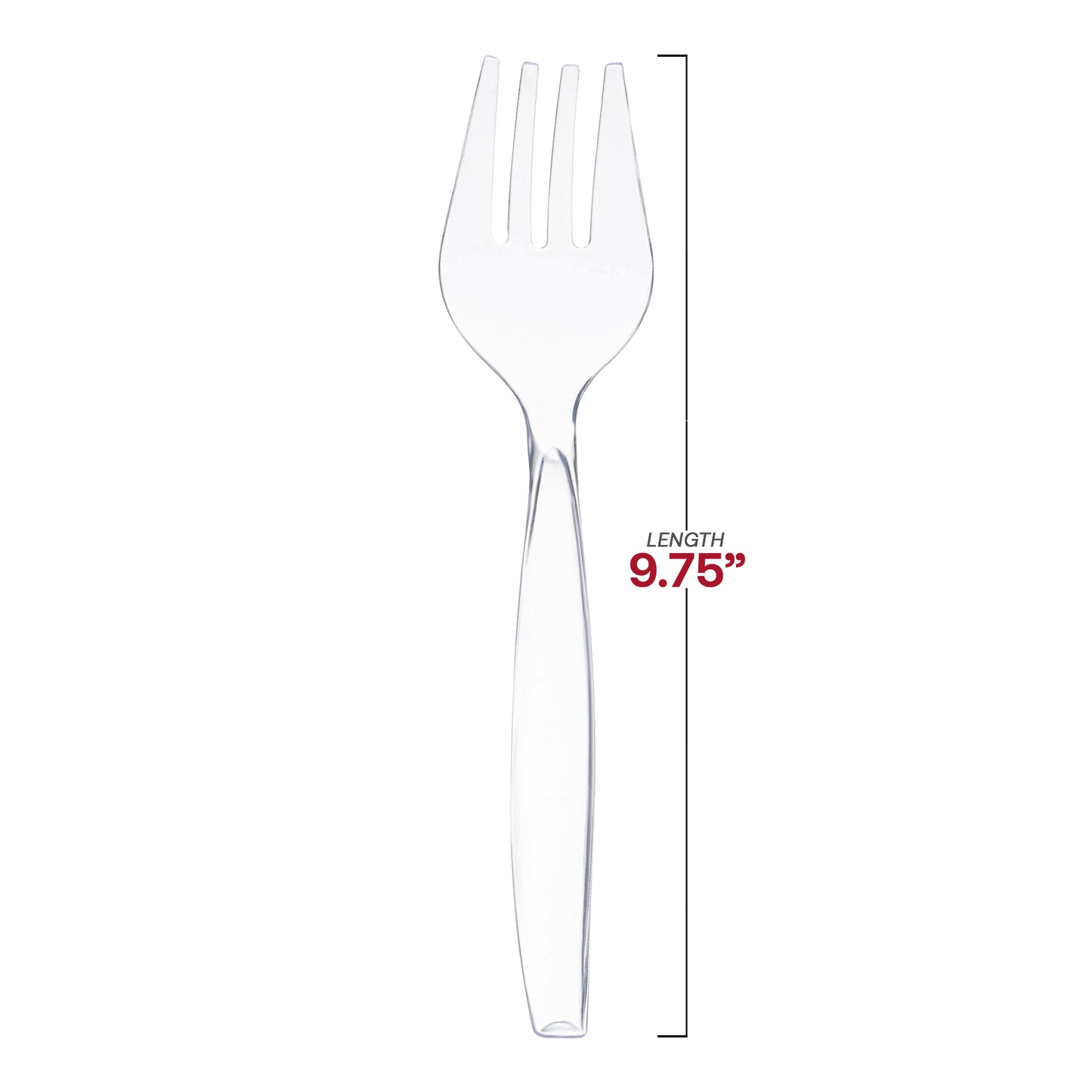 Clear Disposable Plastic Serving Forks Dimension | The Kaya Collection