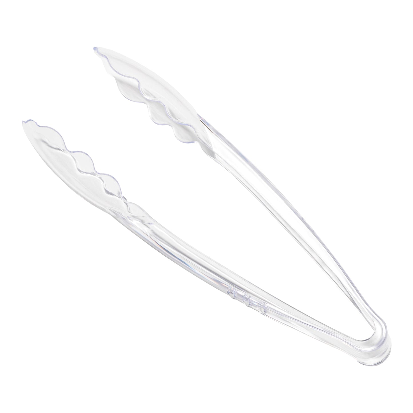 9" Clear Plastic Serving Tongs