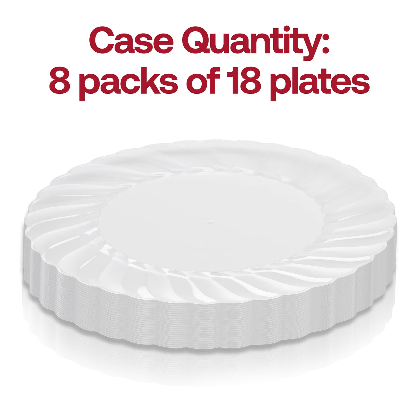 Clear Flair Plastic Dinner Plates (10.25") Quantity | The Kaya Collection