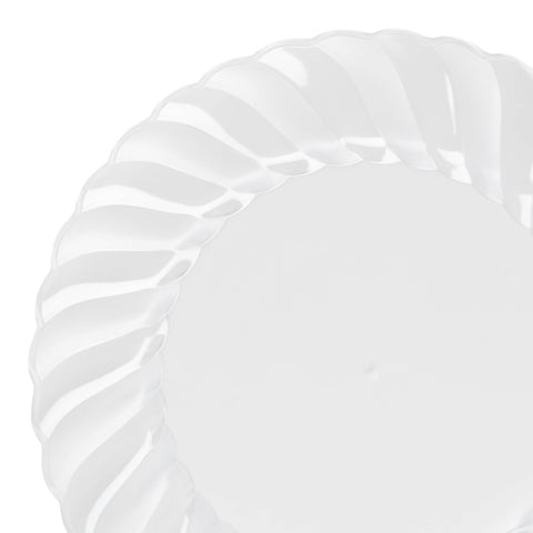 Clear Flair Disposable Plastic Pastry Plates (6