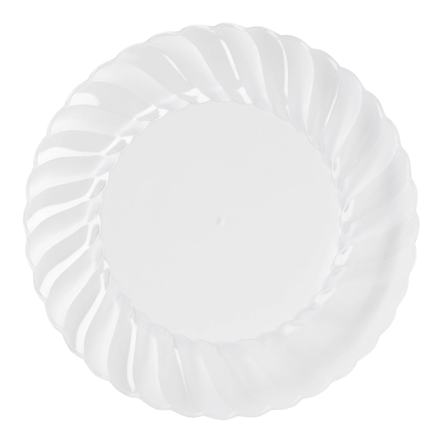 Clear Flair Disposable Plastic Pastry Plates (6")