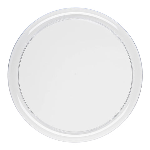 Clear Flat Round Disposable Plastic Appetizer/Salad Plates (8.5