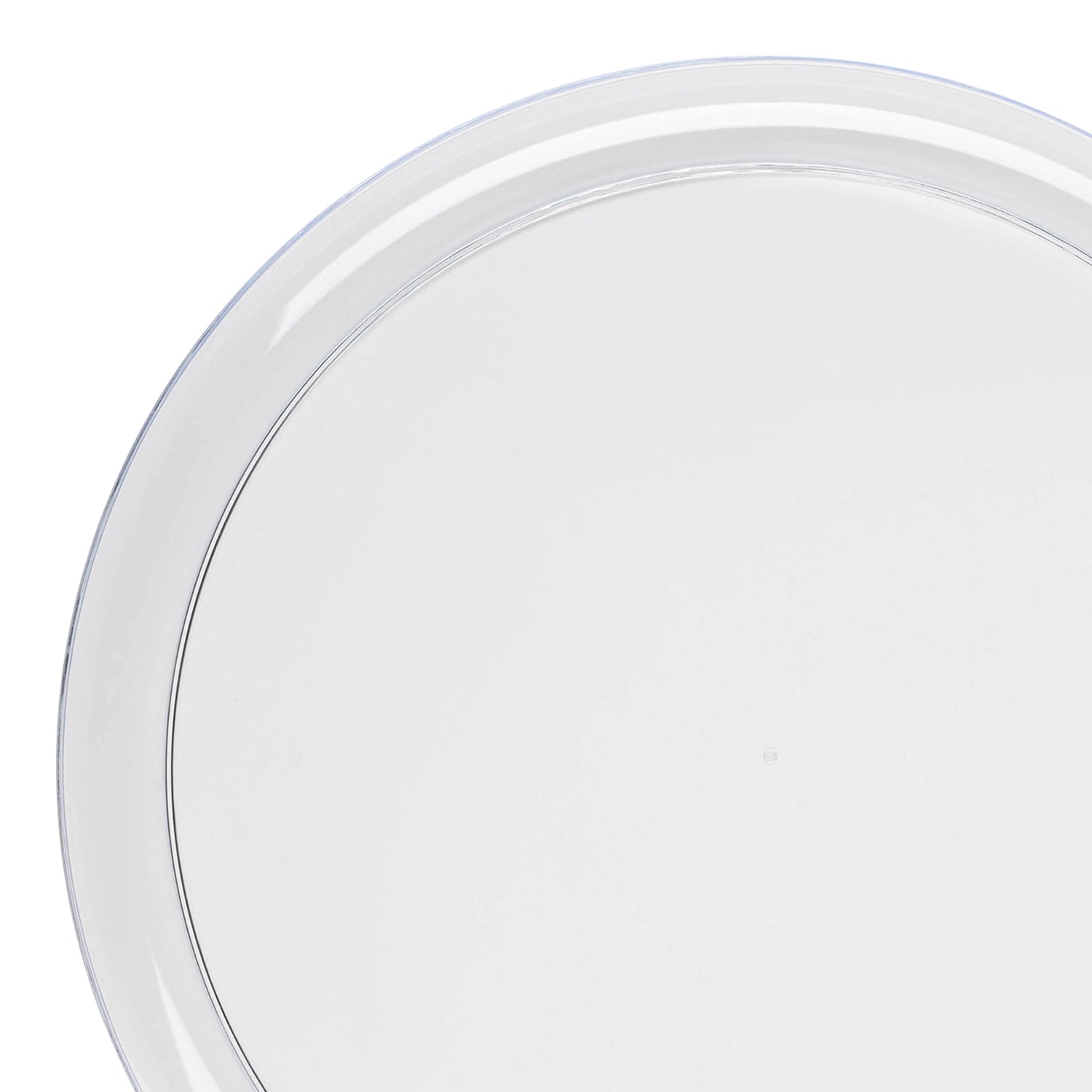 Clear Flat Round Disposable Plastic Dinner Plates (10") | The Kaya Collection