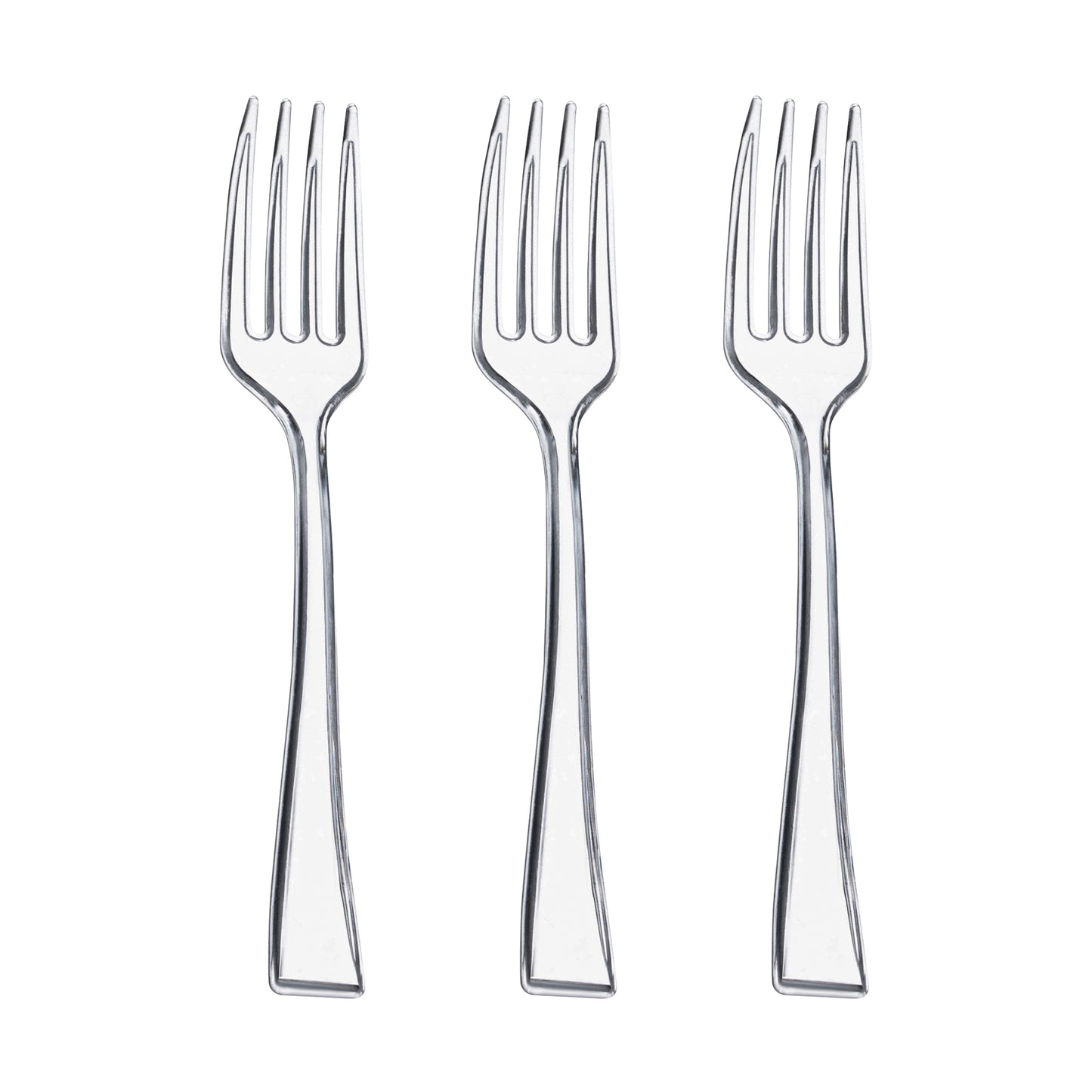 Clear Mini Plastic Disposable Tasting Forks Secondary | The Kaya Collection