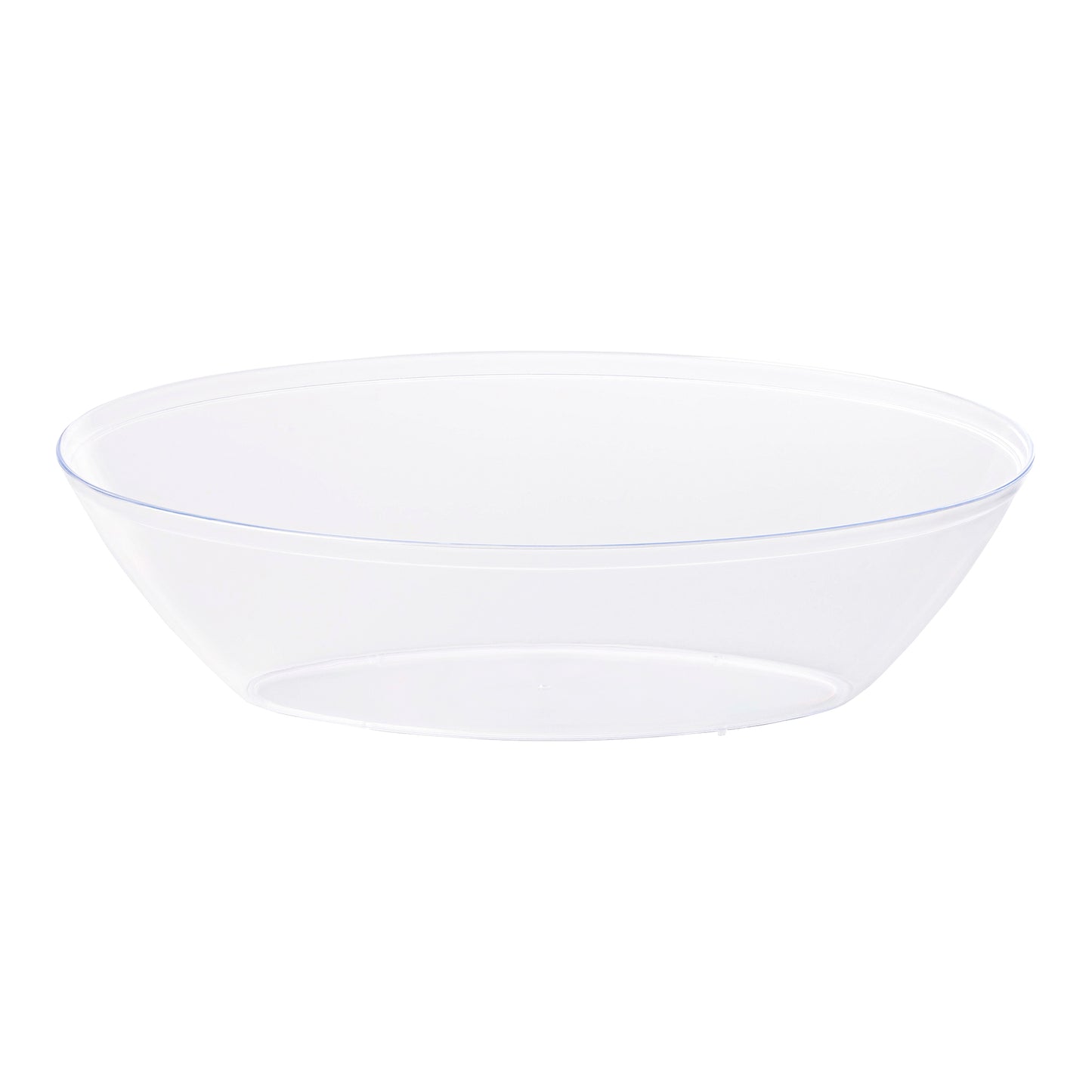 Clear Oval Disposable Plastic Serving Bowls (2 qt.)