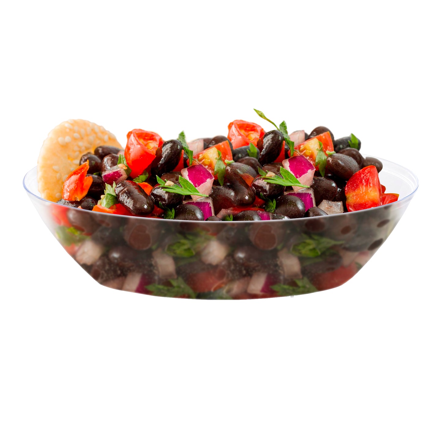 Clear Oval Disposable Plastic Serving Bowls (2 qt.)